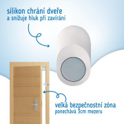 Dětská otočná zarážka do dveří s nastavením polohy 2 ks Sipo