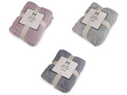 Deka plyšová, listy 150x200 cm