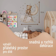 Nástěnné samolepky do dětského pokoje Teddy bear on a ladder Sipo