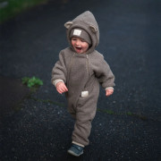 Rostoucí zimní kombinéza Teddy fleece double Brown Esito