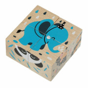 Veselá zvířátka - 4 skládací obrázkové kostky Cubika