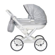 Dětský kočárek pro panenky Kids Elegance stříbrný Jasmine