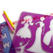 Meadow Kreslicí šablony s pastelkami velký box pro holčičky