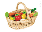 Zelenina a ovoce v košíku 24 ks Janod