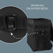Odpadkový koš do auta vodotěsný s víkem black Zopa