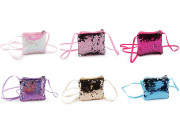 Dívčí kabelka / pouzdro na krk s flitry 11x10 cm