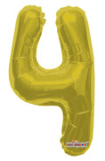 Nafukovací číslice zlatá 35 cm