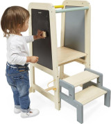 Dřevěná učící věž 3v1 se schůdky a tabulí Janod 