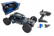 Auto RC buggy vypouštějící páru 38 cm modré 2,4GHz na bat. + dobíjecí pack