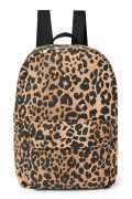 Cotton Midi Backpack - batůžek s přední kapsou Brown Leopard Studio Noos