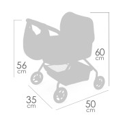 Můj první kočárek pro panenky s taškou Tulipe 56 cm DeCuevas