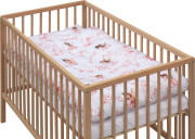 Dětská postýlka s kompletní výbavou 120 x 60 cm přírodní Víla růžová Scarlett