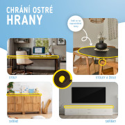 Ochranná páska pěnová pro ochranu hran a rohů nábytku 2 m Sipo