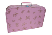 Kufřík růžový se zlatými motýlky 35 cm
