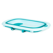 Dětská skládací cestovní vanička s odtokem modrá