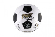 Míč fotbalový šitý kůže 23 cm vel. 5 černo-bílý
