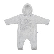 Zimní kombinézka New Baby Winter Elephant světle šedá