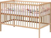 Dětská postýlka s kompletní výbavou 120 x 60 cm přírodní Oniko Scarlett 