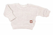 Rostoucí oversize pletený svetřík pro miminko sv. béžový Baby Nellys