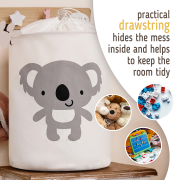 Koš na hračky bavlněný uzavíratelný 43 l Sipo