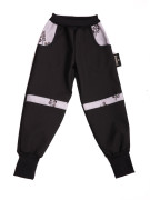 Dětské Soft kalhoty Grey Blooms Emitex