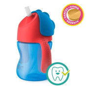 Hrneček s ohebným brčkem 200 ml chlapec+dárek PETITE&MARS Miska 6m+ Philips Avent