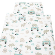2-dílné ložní povlečení Safari II 90/120 cm mint New Baby