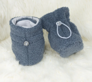Capáčky Teddy fleece double Denim blue modrá Esito