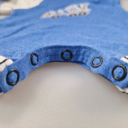 Overal tenký krátký Outlast® UV 50+ Modrý melír/pruh bíločerný