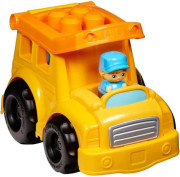 Mega Bloks First Builders vozidla pro malé stavitele - Školní autobu s modrým panáčkem