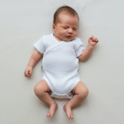 Zavinovací kojenecké body mušelín Bílá Baby Service