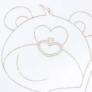 Dětská postýlka New Baby Medvídek s hvězdičkou standard dub