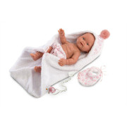 Panenka - New Born holčička s růžovou bambulí 26 cm
