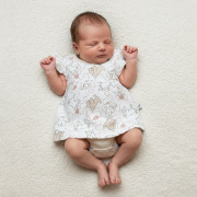 Kojenecké body/šaty krátký rukáv mušelín Kočičky Baby Service