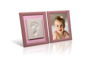 Baby Otisk Dvojrámeček - Pamětní otisk růžový rámeček