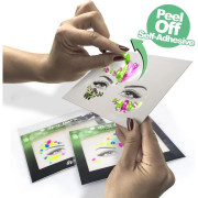 Samolepicí kamínky na obličej svítící ve tmě - UV kočičí oči