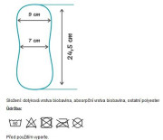 Látkové menstruační vložky denní sada 3ks
