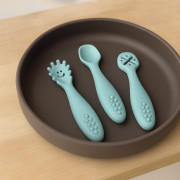 Set 3 ks silikonových tréninkových lžiček Take&Match 6 m+ Petite & Mars