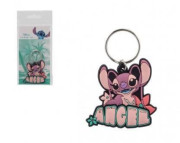 Přívěsek na klíče Lilo & Stitch gumový 5 cm s nápisem Angel