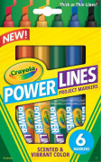 Crayola Fixy Powerlines zářivé 6 ks