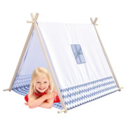 Stan domeček bílo šedý 150 cm