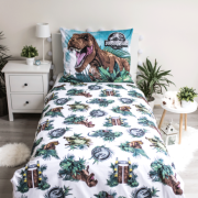 Povlečení Jurský svět "Roar" svítící 140 x 200, 70 x 90 cm Jerry Fabrics