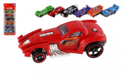 Auto závodní 6 ks kov/plast 8 cm na volný chod