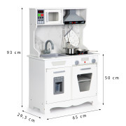 Velká dřevěná kuchyňka pro děti se světly a zvuky + příslušenství