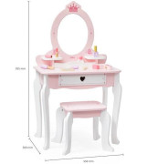 Dřevěný toaletní stolek s příslušenstvím Viga