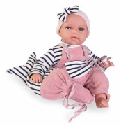 Realistická panenka miminko se zvuky a měkkým látkovým tělem Toneta 70332 Antonio Juan 