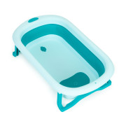 Dětská skládací cestovní vanička s odtokem modrá