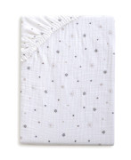 Mušelínové prostěradlo Design s gumou 60 x 120 cm BabyMatex