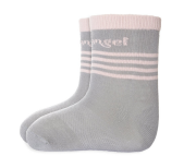 Ponožky s protiskluzem Outlast® Tm.šedá/sv.růžová