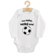 Dětské body s potiskem New Baby Malé nohy, velké sny! 